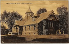 1914 Easthampton MA Postcard Public Library Mass RARE Raphael Tuck DB Antique picture