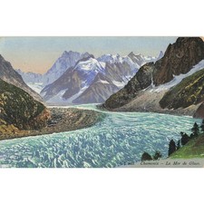 VTG Chamonix La Mer de Glace Glacier Postcard Jullien Freres French Alps J.J. picture
