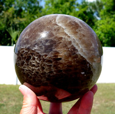 Large FLUORITE & Brown ARAGONITE Quartz Crystal Sphere Ball For Sale picture