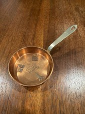 70s Vintage French Copper Restaurant Lasserre Paris Souvenir Pan 17 Av Franklin picture