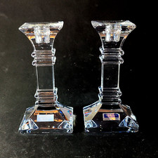 WATERFORD Marquis TREVISO CANDLE HOLDERS, Cut Crystal, 6
