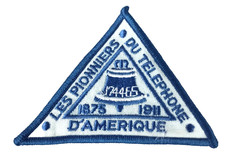 Bell Telephone French Canadian Utility Pioneers Jacket Hat Patch New NOS 1970s picture