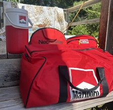 Marlboro VINTAGE 15 PC DUFFEL BAG Racing Bag, Water Bottle, Fanny Pack & MORE picture