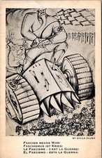 WW2 Anti-Fascism Anti-Nazi Postcard by Artist Gyula Zilzer. picture