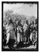 Photo:Africa 1936 African Tribesmen Portrait Group Photograph Print picture