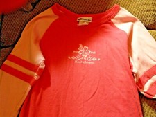 Busch Gardens NWOT Ladies Pink Medium Baseball Long Sleeve Shirt Amusement Park picture