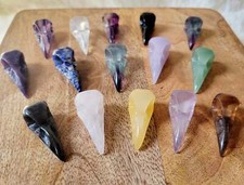 Miniature Raven Skulls, Mini Ravens, Mini Skulls, Crystal Carvings, Beautiful picture