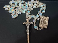 VTG ROSARY ST BERNADETTE SOUBIROUS KNEELING AT THE APPARITION LOURDES BASILICA picture