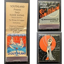 Girlie Feature Matchbook Southland Boston MA picture