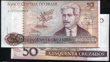 BRAZIL P210a , 50-CRU , ND(1986) , UNC picture