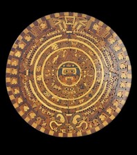 Aztec Inlaid Wood Wall Table Calendar Alfonso Jurado E Hijos ? Handmade picture