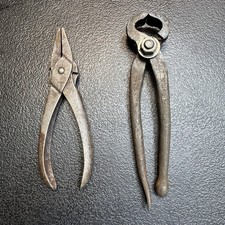 Antique LODI & Bernard Schollhorn Pliers Pair 1894 Patent Vintage Tool Lot picture