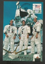 APOLLO 12 PRIME CREW MEMBERS CONRAD,GORDON,BEAN NOV 29 ,1969 HOU  POSTCARD  picture