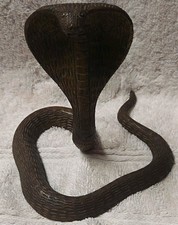 Vintage Solid Brass Cobra Snake Statue 5
