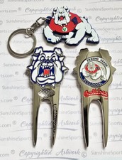 Fresno State Golf Divot Tool, NEW Fresno BULLDOGS ball marker,  FREE key chain picture