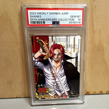 ONE PIECE Jump 55th Anniversary Card Shanks PSA10 picture