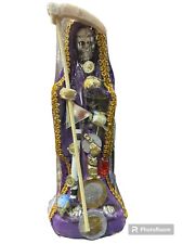 Santa Muerte Statue 7.5in Purple picture