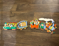Vintage Disney Casey Jr Circus Train 2 Pc Wall Plaques Dumbo Mickey Donald Goofy picture