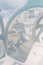 1990s Helicopter Cockpit Interior Instrument Panel View Vintage Negative picture