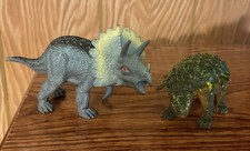 1999 Ankylosaurus & 2008 Triceratops Dinosaur Figure Lot picture