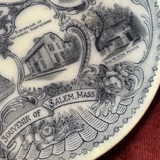 Antique Salem, MA Souvenir Transferware Plate picture