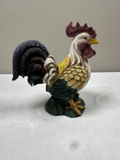 Vintage Colorful Ceramic 6” French Rooster Medium Young's 1999 Cottagecore picture