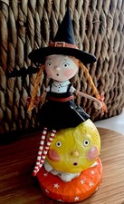 Lori Mitchell Halloween Collection Mischief on the Moon Figurine  New In Box picture