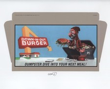 2015 Topps Wacky Packages Box Topper Oversized Billboards Down-N-Out Burger sm6 picture