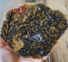 20.03 oz (568 gr) Plume Agate Rough, Unpolished Agate Slab, Lapidary Rough picture