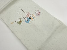 7714735: JAPANESE KIMONO JAPANESE NAGOYA OBI / HIGE TSUMUGI / CHILDREN picture