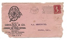 1901 Very Interesting Advertisement Envelope GROLOCK & CO. St. Louis, MO-- T-191 picture