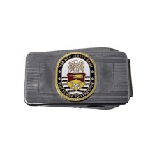 Vtg USS New Jersey BB-62 Battleship Money Clip Pocket Knife Fire Power For... picture