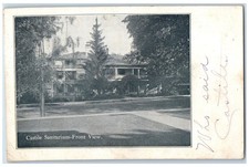 1909 Castile Sanitarium Front View Campus Building New York NY Antique Postcard picture