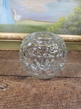 Homco Vintage Fairy Lamp Cubist Clear Glass Candle Holder Round- 3 piece picture