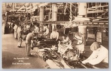 RPPC Ford Motor Co Rouge Plant Assembly Line Postcard - Industrial History picture
