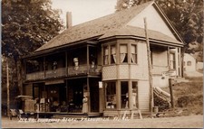 RPPC c1909 Passumpsic , Vermont. D.C. Farringron's Store Postcard picture