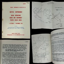 RARE WWII 1943 SECRET U.S. Navy South Pacific Military Intelligence Report picture