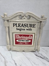 Vintage Rheingold Beer Plastic Sign Bar Pub Tavern Advertising Display Man Cave  picture