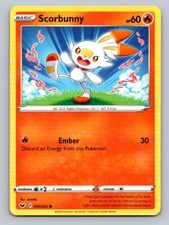 2020 Pokemon Card Sword & Shield Scorbunny 30/202 picture