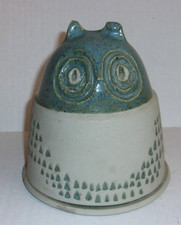 Vintage Bennington Vermont Cooperative Designs #1540 Stoneware Owl Bank 5