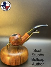 Vintage Scott Stubby Bullcap Author Tobacco Pipe picture