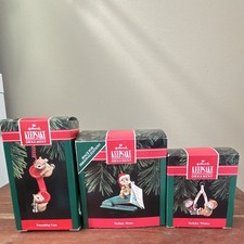 Lot Of 3 Hallmark Keepsake Christmas Ornaments Dated 1992 NEW IN BOX picture