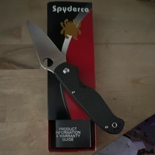 Spyderco ButtonUp Folding Knife C275CFP Carbon Fiber G-10 Lock - W/ Original Box picture