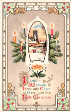 1915 Panama Pacific Expo Stamped San Francisco CA Christmas Vtg Postcard CP454 picture
