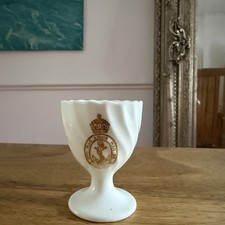 Vintage Coalport Egg Cup, Royal Navy Crest, 1953 picture