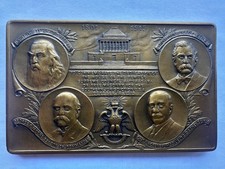 1915 Antique Bronze Plaque Scottish Rite Freemasonry Albert Pike 33° Masonic picture