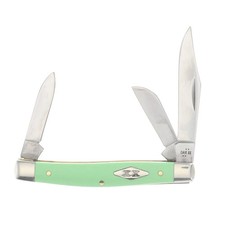 Case XX 63832 Mint Green Medium Stockman 4344 SS 3 Blade Pocket Knife USA picture