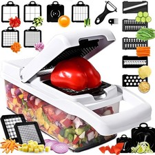 25-in-1 Veggie Chopper, 13 Blades, Mandoline Slicer, Food Grater picture
