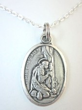 Ladies St Mary Magdalen Medal Pendant Necklace 20