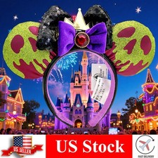 2025 Disney-Park's Snow White Evil Queen Poison Apple Ear Ears Headband US Stock picture